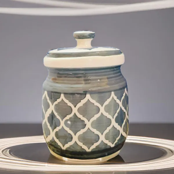 Ceramic_Jars_With_Lid_Multipurpose_Barni_For_Chutney,_Pickle_Jar_Storage_Container,_Dining_Table_Container_(Gray_Chidi_Pickle_Jar_(Single)