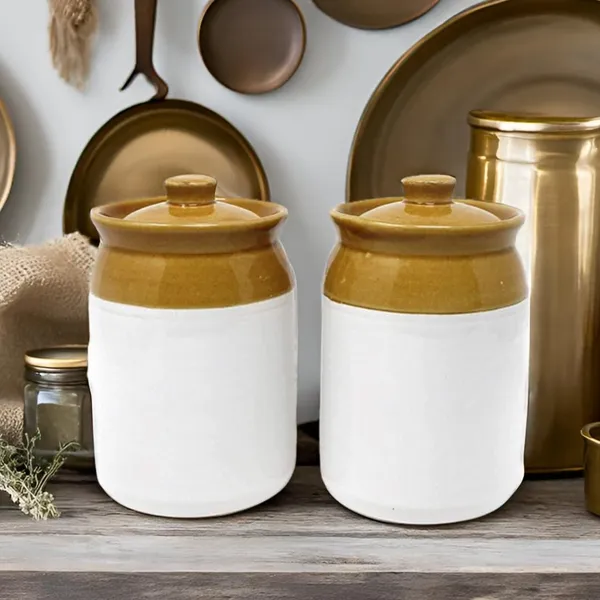 Ceramic_Jars_With_Lid_And_Multipurpose_Barni_For_Chutney|_Pickle|_Spice|_Storage_Container|_Dining_Table_Container_Set_(1000_Ml)_Pack_Of_2
