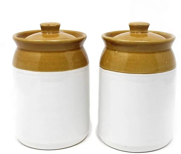 Ceramic_Jars_With_Lid_And_Multipurpose_Barni_For_Chutney|_Pickle|_Spice|_Storage_Container|_Dining_Table_Container_Set_(1000_Ml)_Pack_Of_2