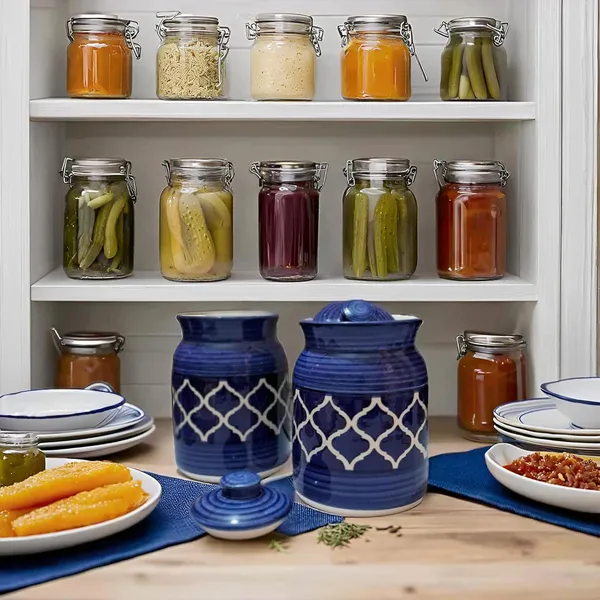 Ceramic_Jars_With_Lid_And_Multipurpose_Barni_For_Chutney|_Pickle|_Spice|_Storage_Container|_Dining_Table_Container_Set_(500_Ml)