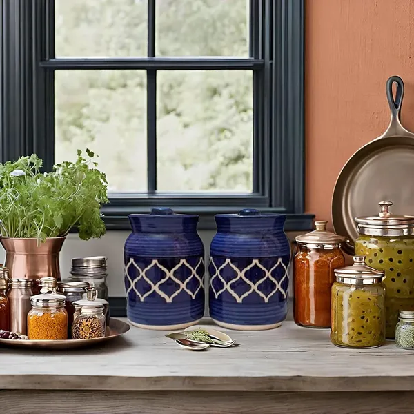 Ceramic_Jars_With_Lid_And_Multipurpose_Barni_For_Chutney|_Pickle|_Spice|_Storage_Container|_Dining_Table_Container_Set_(500_Ml)