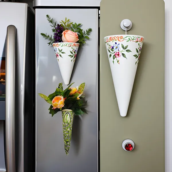 Ceramic_Pottery_Style_Cone_Planter_For_Home_Balcony_And_Living_Room_|_Flower_Vase_Floral_Cones_Decorative_Wall_Hanging_Pot_(Green)