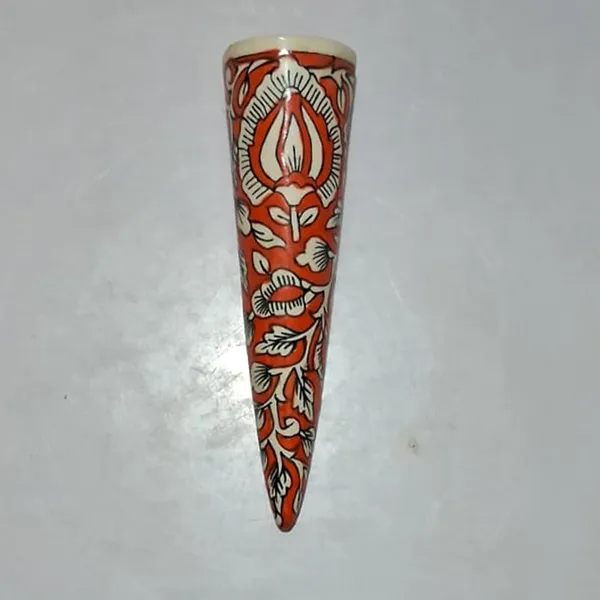 Ceramic_Pottery_Style_Cone_Planter_For_Home_Balcony_And_Living_Room_|_Flower_Vase,_Floral_Cones,_Decorative_Wall_Hanging_Pots_(Orange)