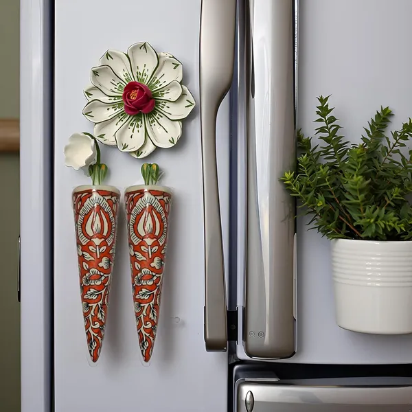 Ceramic_Pottery_Style_Cone_Planter_For_Home_Balcony_And_Living_Room_|_Flower_Vase_Planter_Floral_Cones_Decorative_Wall_Hanging_Planter_Pots_(Cone_(Red))