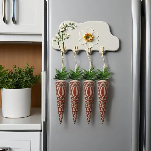 Ceramic_Pottery_Style_Cone_Planter_For_Home_Balcony_And_Living_Room_|_Flower_Vase_Planter_Floral_Cones_Decorative_Wall_Hanging_Planter_Pots_(Cone_(Red))
