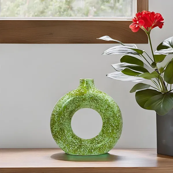 Ceramic_Ring_Planter_Decorative_Vases_For_Home_Decor,_Center_Table,_Flowers_Pot,_Living_Room_Decoration_And_Party_Centerpieces|_Ring_Shape_Planter_|_Flower_Pot_(Green)