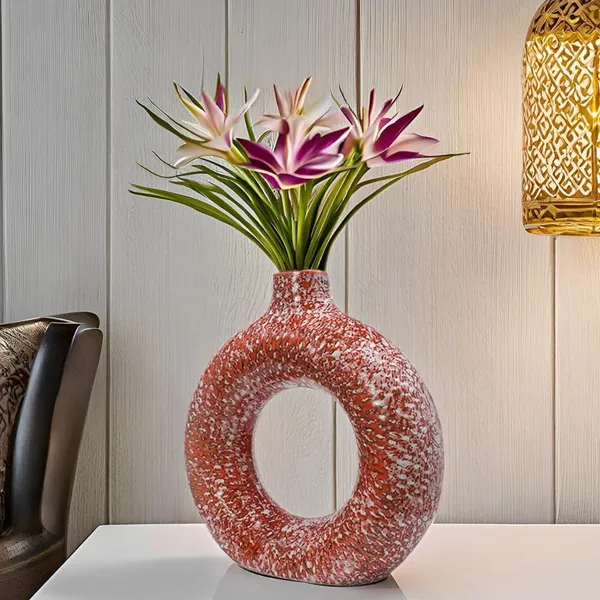 Ceramic_Ring_Planter_Decorative_Vases_For_Home_Decor,_Center_Table,_Flowers_Pot,_Living_Room_Decoration_And_Party_Centerpieces|_Ring_Shape_Planter_|_Flower_Pot_(Red_01)