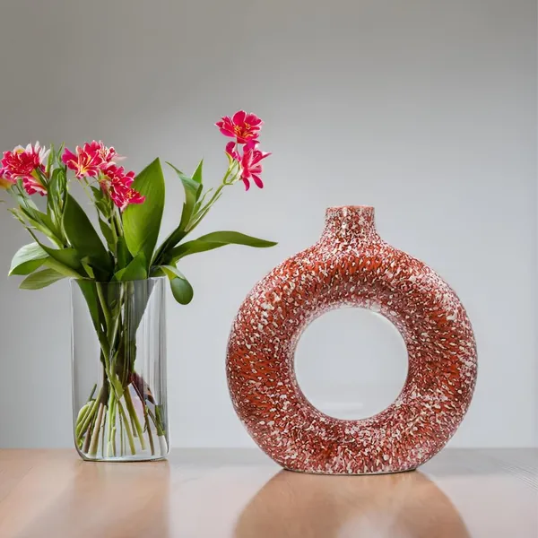 Ceramic_Ring_Planter_Decorative_Vases_For_Home_Decor,_Center_Table,_Flowers_Pot,_Living_Room_Decoration_And_Party_Centerpieces|_Ring_Shape_Planter_|_Flower_Pot_(Red_01)