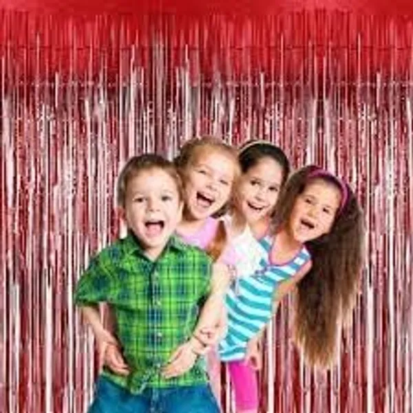 Golden_Fringe_Foil_Curtain_(Pack_Of_4)_For_Birthday/Anniversary/Marriage_And_Bachelorette_Decoration_(Red)