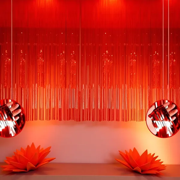 Golden_Fringe_Foil_Curtain_(Pack_Of_4)_For_Birthday/Anniversary/Marriage_And_Bachelorette_Decoration_(Red)