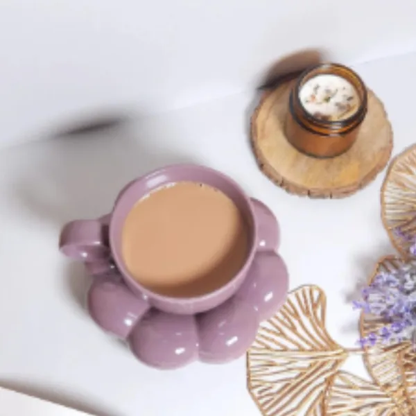 Ceramic_Bubble_Mug_&_Dessert_Plate_Set_|_Ideal_For_Gift_|_Coffee_Mug_For_Birthday,_Wedding,_Anniversary_Cup_Plate_Gift_For_Anyone_(Bubble_Cup)_(Purple)