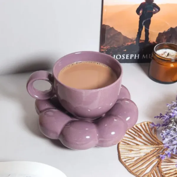Ceramic_Bubble_Mug_&_Dessert_Plate_Set_|_Ideal_For_Gift_|_Coffee_Mug_For_Birthday,_Wedding,_Anniversary_Cup_Plate_Gift_For_Anyone_(Bubble_Cup)_(Purple)