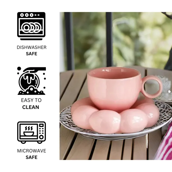 Ceramic_Bubble_Mug_&_Dessert_Plate_Set_|_Ideal_For_Gift_|_Coffee_Mug_For_Birthday,_Wedding,_Anniversary_Cup_Plate_Gift_For_Anyone_(Bubble_Cup)_(Pink),_200_Ml