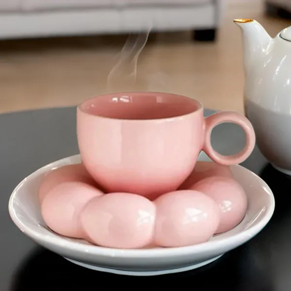Ceramic_Bubble_Mug_&_Dessert_Plate_Set_|_Ideal_For_Gift_|_Coffee_Mug_For_Birthday,_Wedding,_Anniversary_Cup_Plate_Gift_For_Anyone_(Bubble_Cup)_(Pink),_200_Ml
