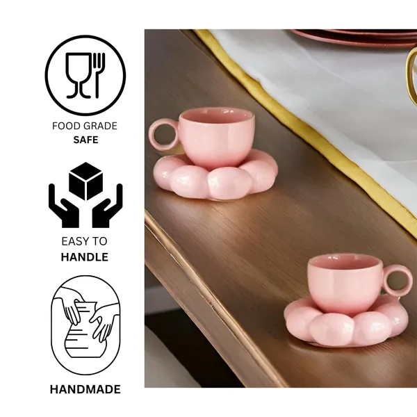Ceramic_Bubble_Mug_&_Dessert_Plate_Set_|_Ideal_For_Gift_|_Coffee_Mug_For_Birthday,_Wedding,_Anniversary_Cup_Plate_Gift_For_Anyone_(Bubble_Cup)_(Pink),_200_Ml