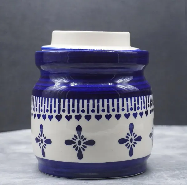 Handicrafts_Ceramic_Pickle_Jars_1000_Ml_Pottery_Storage_Jar_For_Pickle,_Cornichon_Storage_Jar_For_Pickle_Barni_For_Achar,_Jar_Storage_Container_(Blue)