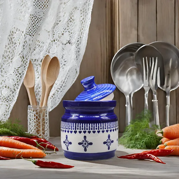 Handicrafts_Ceramic_Pickle_Jars_1000_Ml_Pottery_Storage_Jar_For_Pickle,_Cornichon_Storage_Jar_For_Pickle_Barni_For_Achar,_Jar_Storage_Container_(Blue)