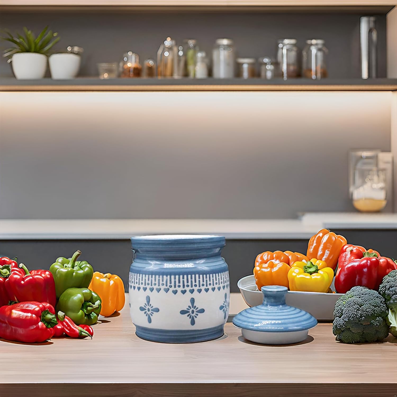 Handicrafts_Ceramic_Pickle_Jars_1000_Ml_Pottery_Ceramic_Storage_Jar_For_Pickle,_Ceramic_Cornichon_Storage_Jar_For_Pickle_Barni_For_Achar,_Jar_Storage_Container_(Grey)