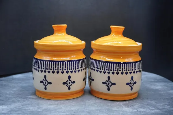 Handicrafts_Ceramic_Pickle_Jars_1000_Ml_Pottery_Ceramic_Storage_Jar_For_Pickle,_Ceramic_Cornichon_Storage_Jar_For_Pickle_Barni_For_Achar,_Jar_Storage_Container_(Pack-2)_(Yellow)