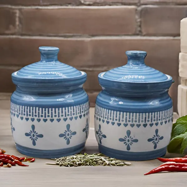 Handicrafts_Ceramic_Pickle_Jars_1000_Ml_Pottery_Ceramic_Storage_Jar_For_Pickle,_Ceramic_Cornichon_Storage_Jar_For_Pickle_Barni_For_Achar,_Jar_Storage_Container_(Pack-2)_(Grey)