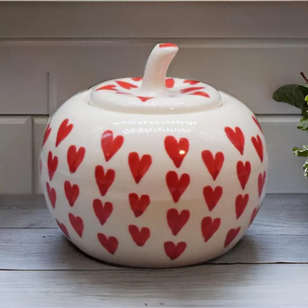 Apple_Shape_Ceramic_Pickle_Jars_|_Handmade_Pottery_Storage_Containers_For_Achar,_Spices_&_Snacks_|_Barni_Jar_Set_With_Tray_Tray-Apple_N