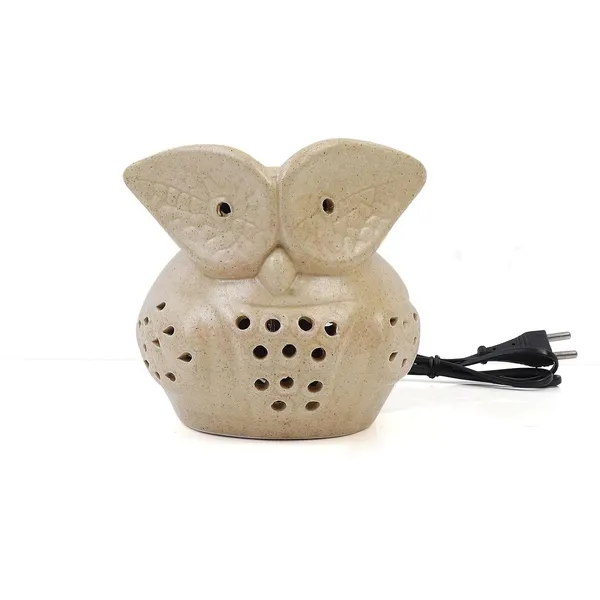 Owl_Shape_Electric_Ceramic_Aroma_Oil_Diffuser/Natural_Air_Fragrance_For_Office/Home_Decor/Spa/Living_Room_(Brown)