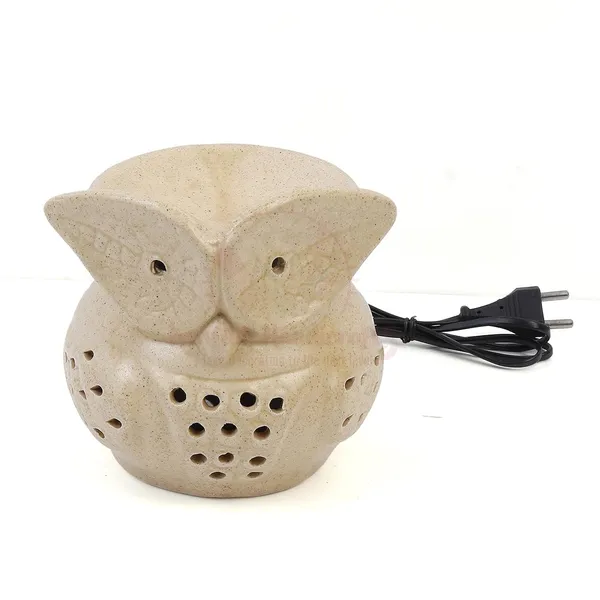 Owl_Shape_Electric_Ceramic_Aroma_Oil_Diffuser/Natural_Air_Fragrance_For_Office/Home_Decor/Spa/Living_Room_(Brown)
