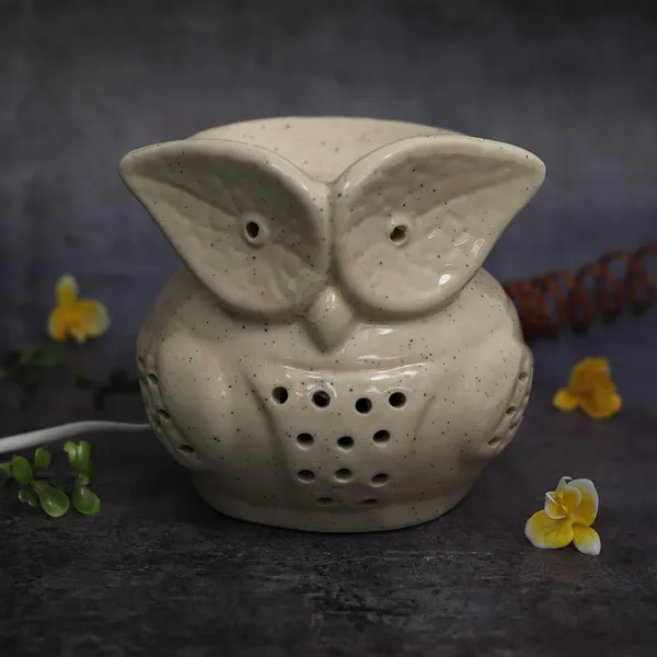 Owl_Shape_Electric_Ceramic_Aroma_Oil_Diffuser/Natural_Air_Fragrance_For_Office/Home_Decor/Spa/Living_Room_(Brown)