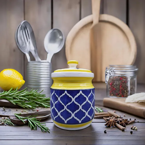 Ceramic_Pickle_Jars_With_Unique_Lids_Multipurpose_Barni_For_Chutney,_Pickle_Jar_Storage_Container,_Dining_Table_Container_(1200_Ml)_-_Yellow