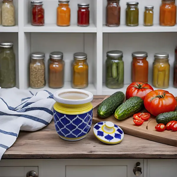 Ceramic_Pickle_Jars_With_Unique_Lids_Multipurpose_Barni_For_Chutney,_Pickle_Jar_Storage_Container,_Dining_Table_Container_(1200_Ml)_-_Yellow