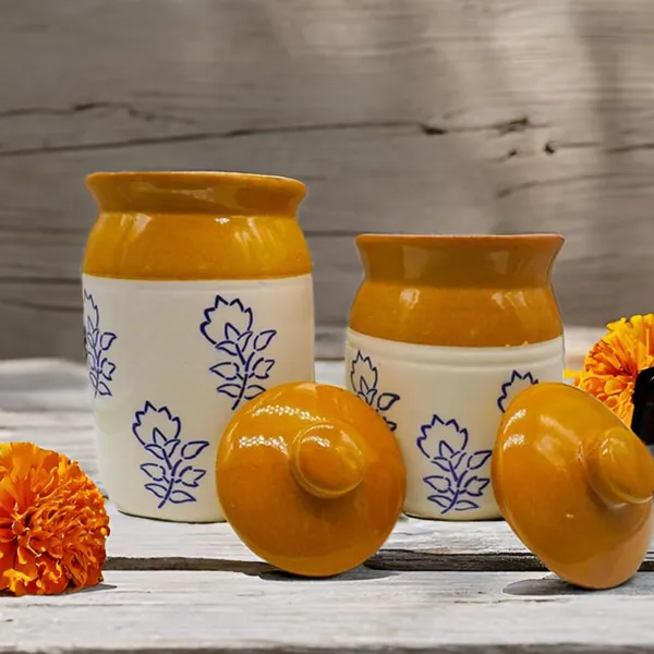 Ceramic_Jars_Table_Pickle_Jar_Set_With_Lid,_Brownish_(1000Ml_&_500Ml)