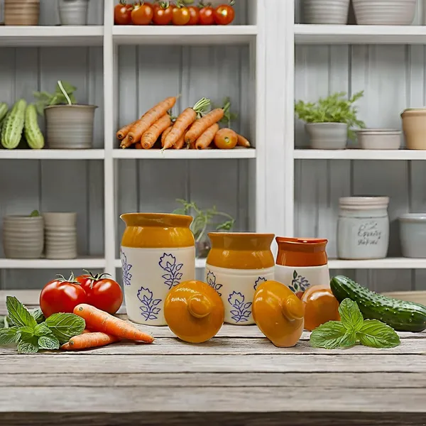 Ceramic_Jars_Table_Pickle_Jar_Set_With_Lid,_Brownish_(1000Ml_&_500Ml)