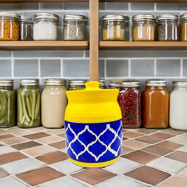 Pure_Ceramic_Pickle_Jars_With_Unique_Lids_Multipurpose_Barni_For_Chutney,_Pickle_Jar_Storage_Container,_Dining_Table_Container_(500_Ml)_-_Multicolor