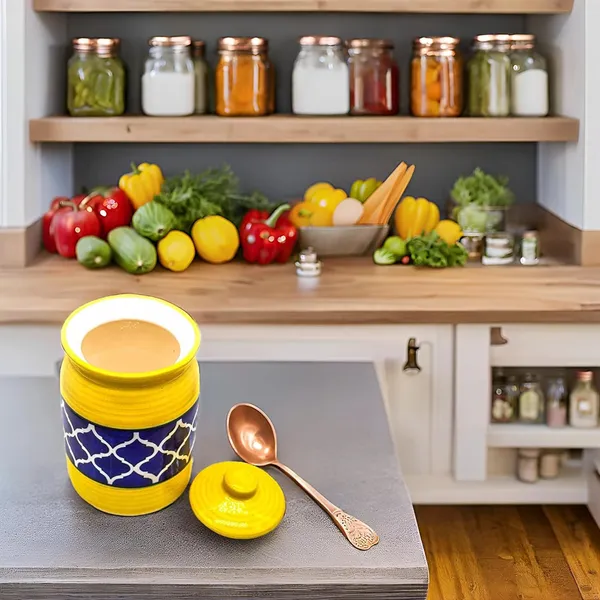 Pure_Ceramic_Pickle_Jars_With_Unique_Lids_Multipurpose_Barni_For_Chutney,_Pickle_Jar_Storage_Container,_Dining_Table_Container_(500_Ml)_-_Multicolor