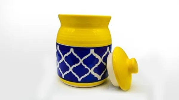 Pure_Ceramic_Pickle_Jars_With_Unique_Lids_Multipurpose_Barni_For_Chutney,_Pickle_Jar_Storage_Container,_Dining_Table_Container_(500_Ml)_-_Multicolor