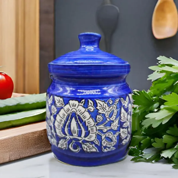 Ceramic_Jars_With_Lid_Multipurpose_Barni_For_Chutney,_Pickle_Jar_Storage_Container,_Dining_Table_Container_Pack_Of_1(Blue)_1200_Ml