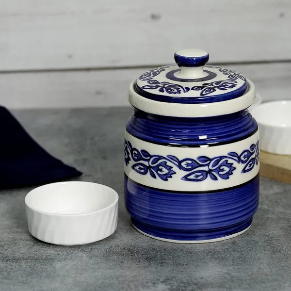 Ceramic_Jars_With_Lid_Multipurpose_Barni_For_Chutney,_Pickle_Jar_Storage_Container,_Dining_Table_Container_Pack_Of_1(Blue)_1200_Ml