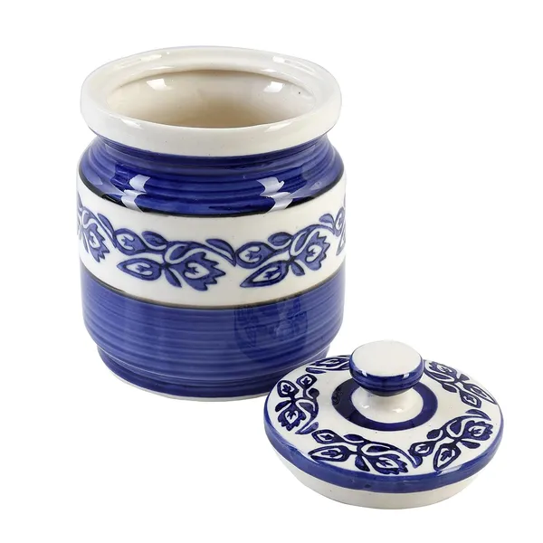 Ceramic_Jars_With_Lid_Multipurpose_Barni_For_Chutney,_Pickle_Jar_Storage_Container,_Dining_Table_Container_Pack_Of_1(Blue)_1200_Ml