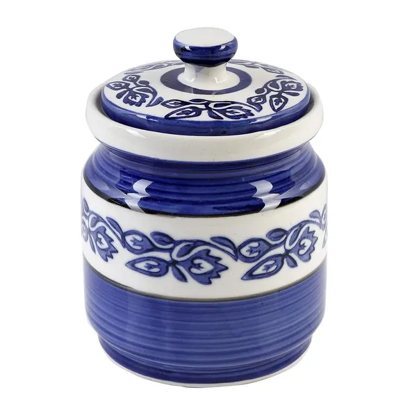 Ceramic_Jars_With_Lid_Multipurpose_Barni_For_Chutney,_Pickle_Jar_Storage_Container,_Dining_Table_Container_Pack_Of_1(Blue)_1200_Ml