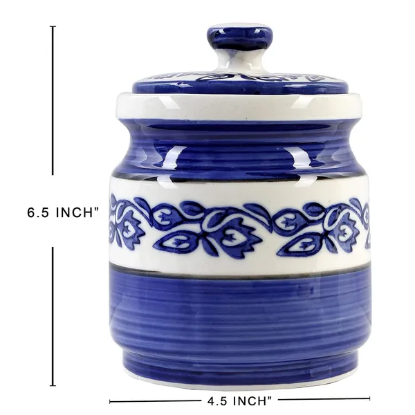 Ceramic_Jars_With_Lid_Multipurpose_Barni_For_Chutney,_Pickle_Jar_Storage_Container,_Dining_Table_Container_Pack_Of_1(Blue)_1200_Ml