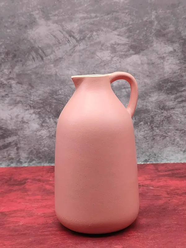 Handicrafts_Ceramic_Flower_Vase_In_Bottle_Shape__Stylish_Bottle_Shape_Design,_Ideal_For_Office_And_Living_Room_Centerpieces,_Elegant_Pot_For_Modern_Home_Decor,_Perfect_For_Any_Table_(Pink)