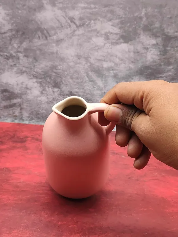 Handicrafts_Ceramic_Flower_Vase_In_Bottle_Shape__Stylish_Bottle_Shape_Design,_Ideal_For_Office_And_Living_Room_Centerpieces,_Elegant_Pot_For_Modern_Home_Decor,_Perfect_For_Any_Table_(Pink)