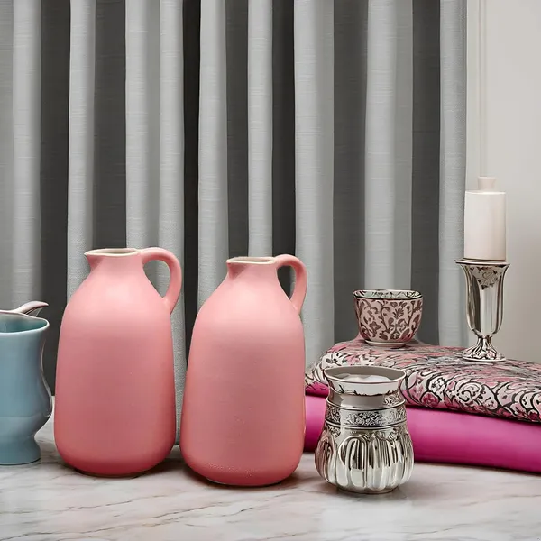 Handicrafts_Ceramic_Flower_Vase_In_Bottle_Shape__Stylish_Bottle_Shape_Design,_Ideal_For_Office_And_Living_Room_Centerpieces,_Elegant_Pot_For_Modern_Home_Decor_(Pink)