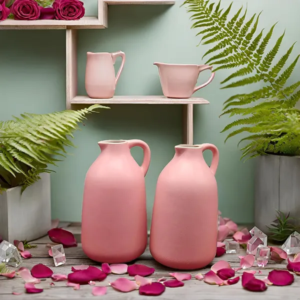 Handicrafts_Ceramic_Flower_Vase_In_Bottle_Shape__Stylish_Bottle_Shape_Design,_Ideal_For_Office_And_Living_Room_Centerpieces,_Elegant_Pot_For_Modern_Home_Decor_(Pink)