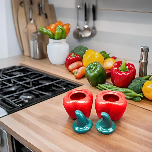 Ceramic_Capsicum_Decorative_Pickle_Jar_Food_Storage_Jar_Multipurpose_Aachar_Masala_Jar_For_Kitchen_And_Dining_Table_500_Ml_Set_Of_2_(Red)