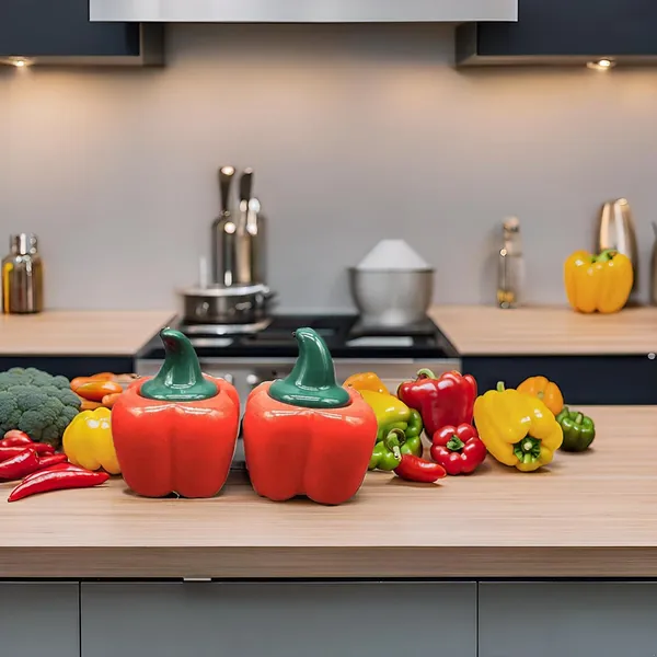 Ceramic_Capsicum_Decorative_Pickle_Jar_Food_Storage_Jar_Multipurpose_Aachar_Masala_Jar_For_Kitchen_And_Dining_Table_500_Ml_Set_Of_2_(Red)