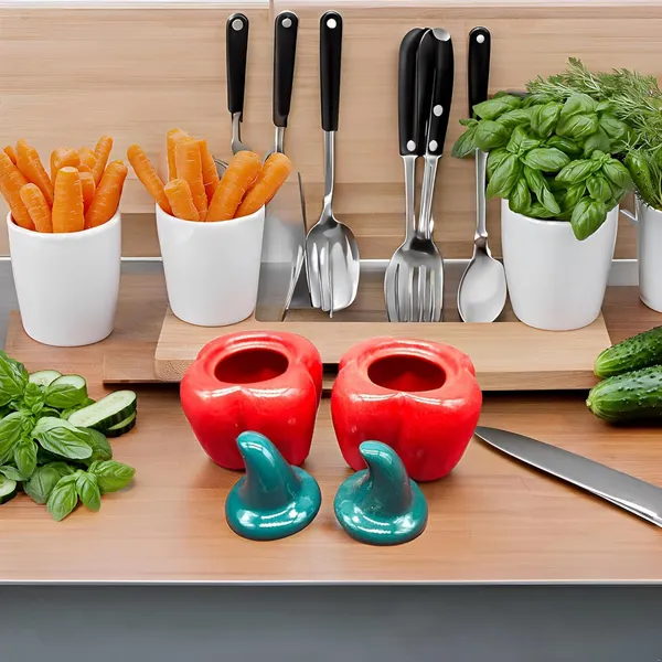 Ceramic_Capsicum_Decorative_Pickle_Jar_Food_Storage_Jar_Multipurpose_Aachar_Masala_Jar_For_Kitchen_And_Dining_Table_500_Ml_Set_Of_2_(Red)