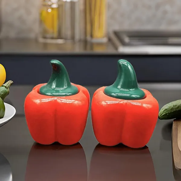Ceramic_Capsicum_Decorative_Pickle_Jar_Food_Storage_Jar_Multipurpose_Aachar_Masala_Jar_For_Kitchen_And_Dining_Table_500_Ml_Set_Of_2_(Red)