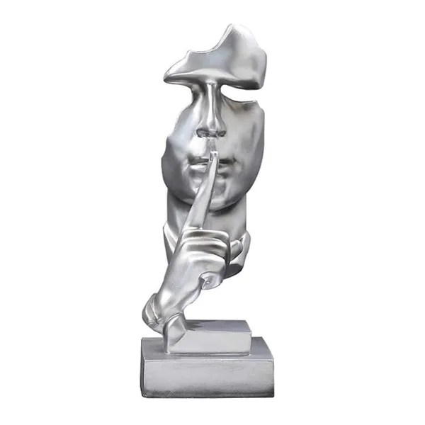 Handicrafts_Creative_And_Abstract_Men_Figure_Statues_Sculptures,Keep_Silence_Figurine,The_Thinker_Statue_And_Sculpture_For_Home_Living_Room_Table_Decoration,Office_Desk_Decor_(Silver)