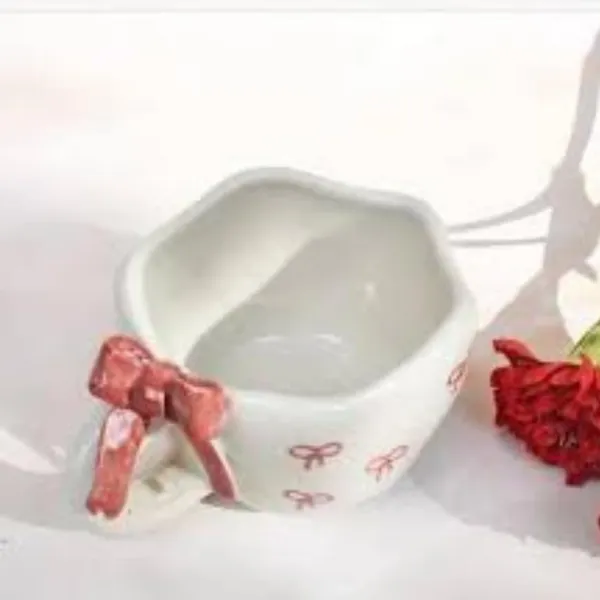 3D_Rose_Ceramic_Mug_|_Handmade_Polka_Dot_Coffee_&_Tea_Cup_|_Unique_Gift_For_Birthday,_Valentine_&_Anniversary_|_240Ml_|_Microwave_Safe_(Bow2)